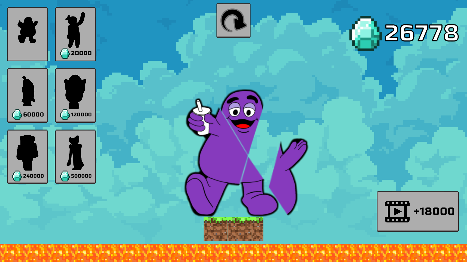 Play Grimace Shake Jump game free online