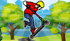 Скейтпарк: Трюки на самокате