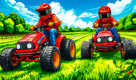 Битва газонокосилок на двоих