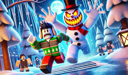 Обби: Побег от снеговика
