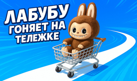 Лабубу Гоняет на Тележке