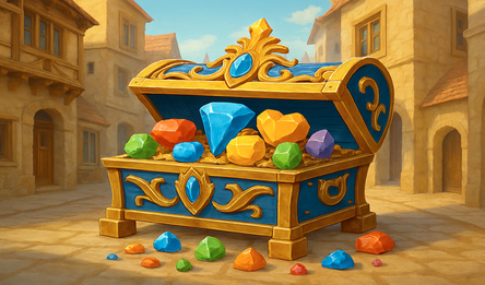 Соедини алмазы: Мир сокровищ!