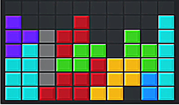 Fill in the line: Falling blocks
