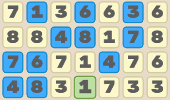 Combination of 3 Numbers in a Row