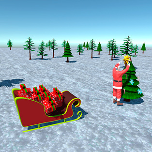 Santa sleigh 3D