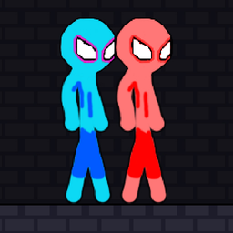 Red and Blue Stickman Rope