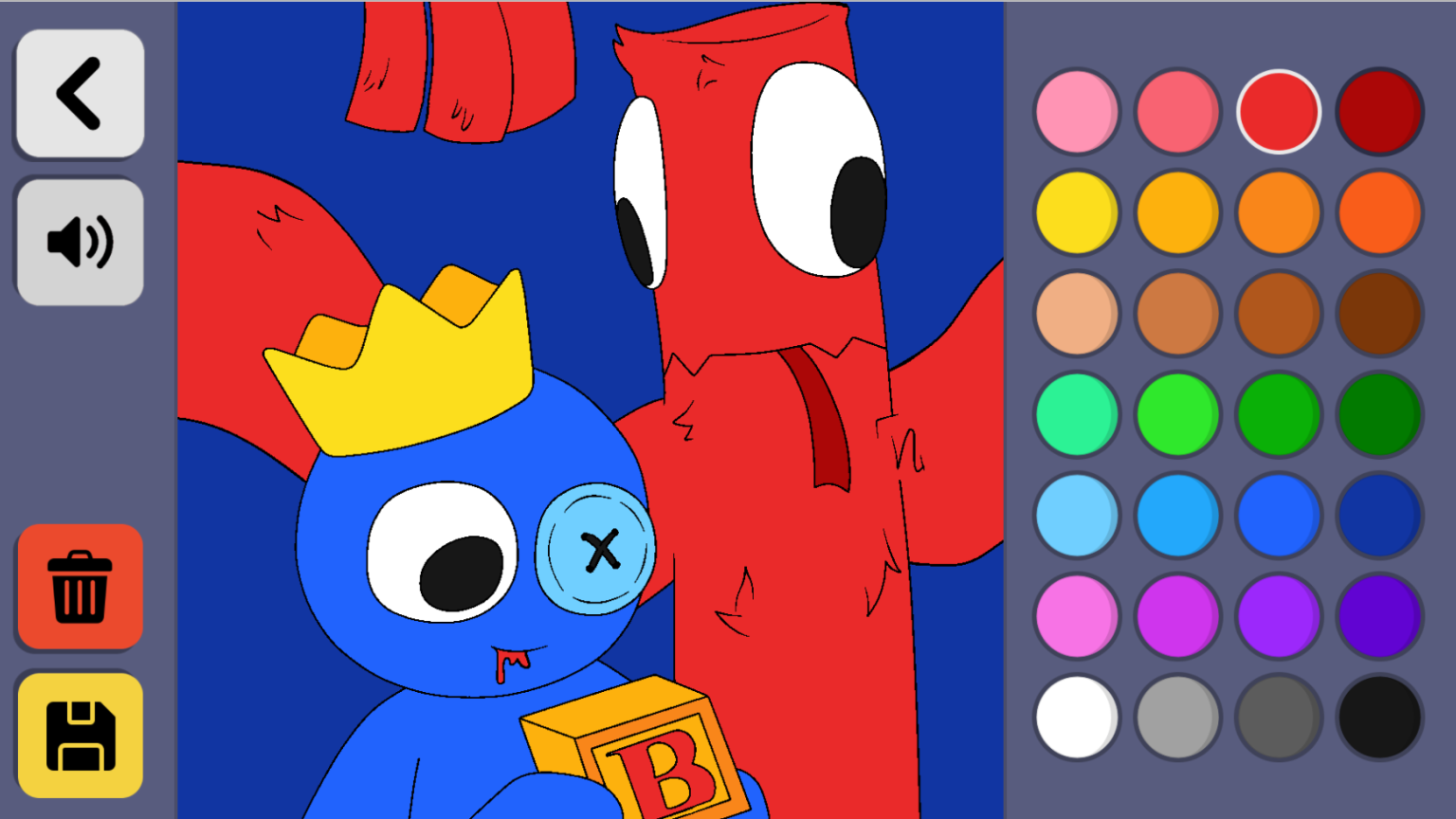 Rainbow Friends - Coloring Pages — juega online gratis en Yandex Games