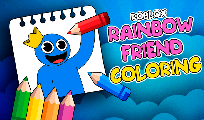 Blue Rainbow Friends Coloring Pages