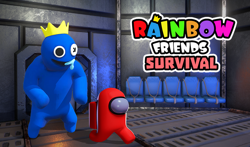 🕹️ Play Rainbow Friends Survival Game: Free Online Maze Attack Video Game  for Kids & Adults