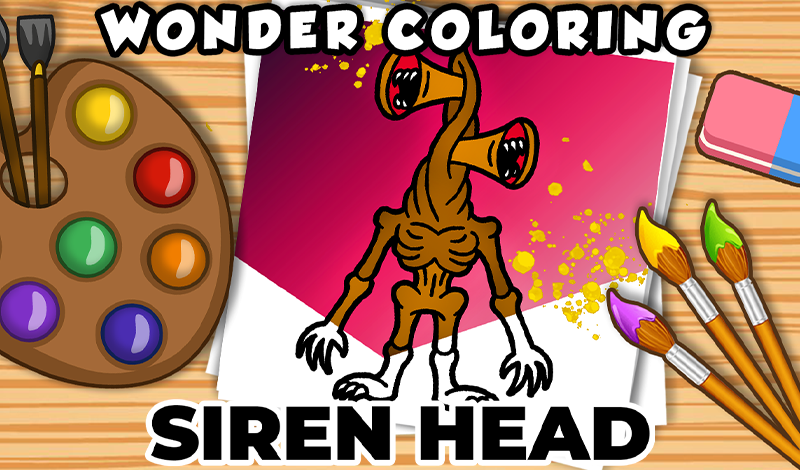 Siren Head coloring page