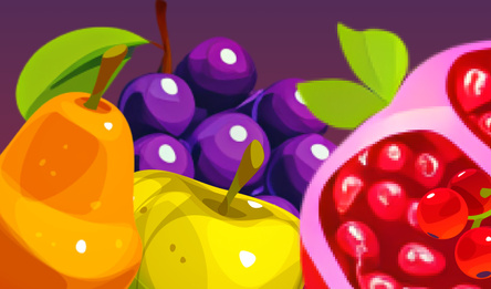 Соедини фрукты 2 - дойди до Граната