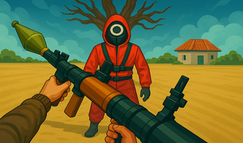 Человек РПГ Против Кальмара!