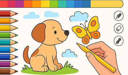 Рисуй карандашами - раскраска!