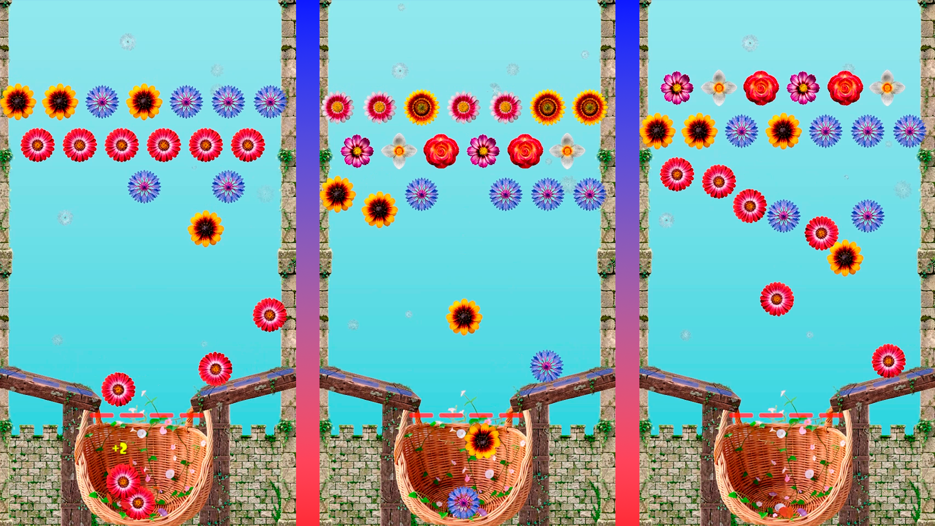 Соединяй цветы в лукошке 2048