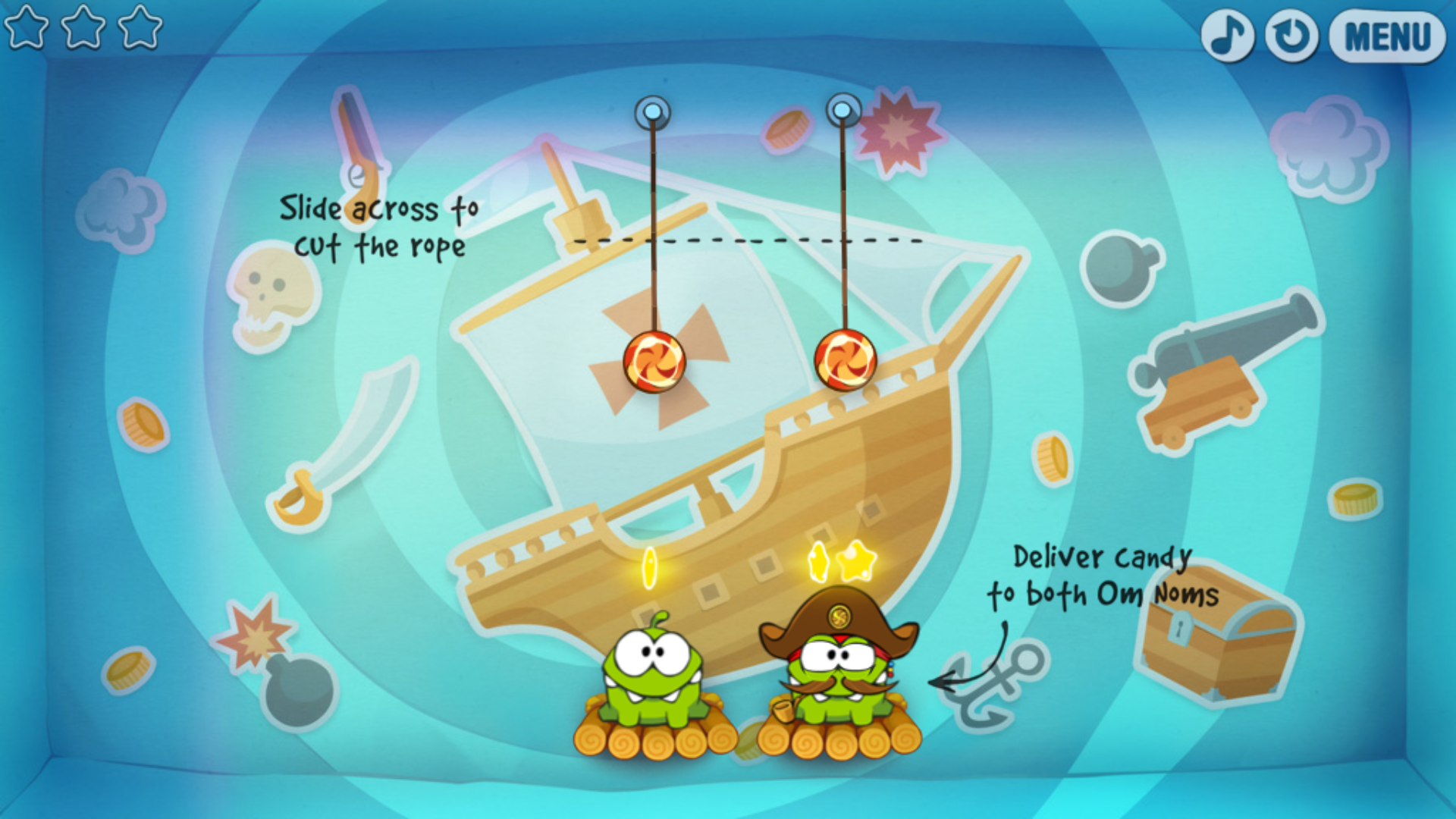 Cut the Rope Time Travel — play online for free on Yandex.Games