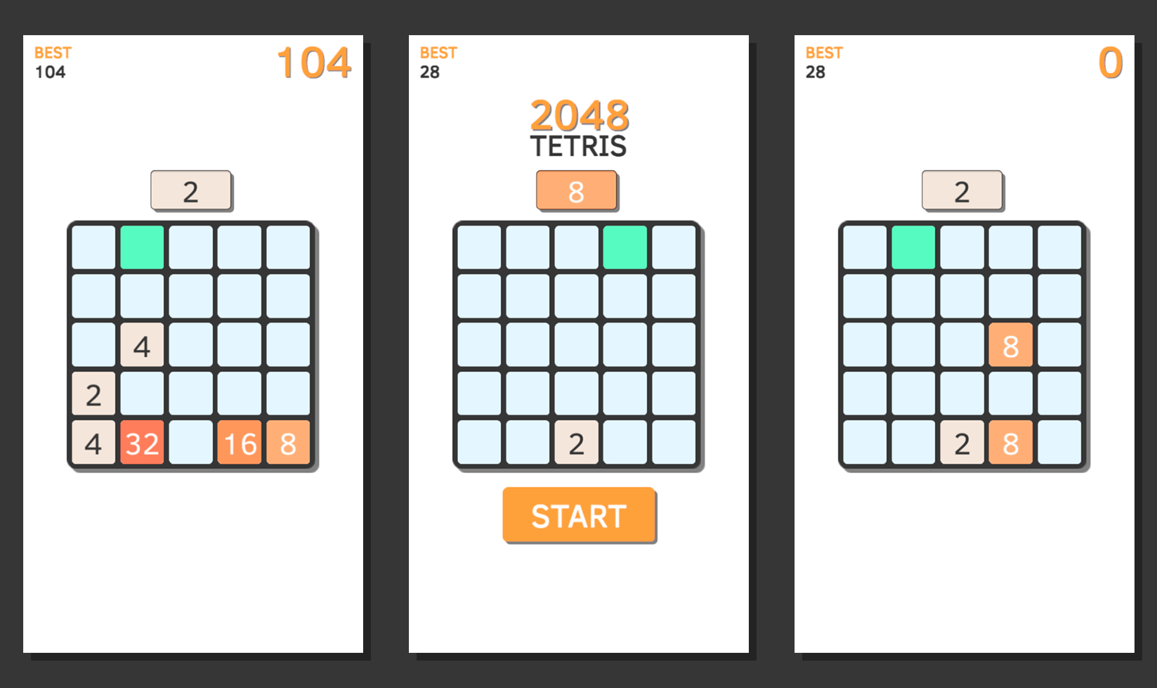 Queda de número de jogo: Tetris encontra 2048