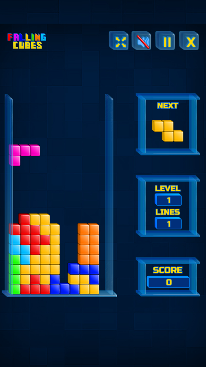 Play Falling Cubes Tetris Game Online