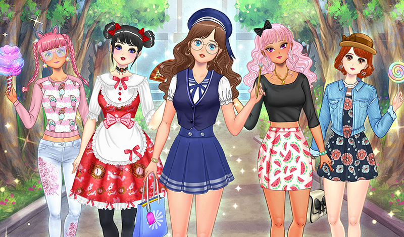 School Anime Dress Up — play online for free on Yandex Games