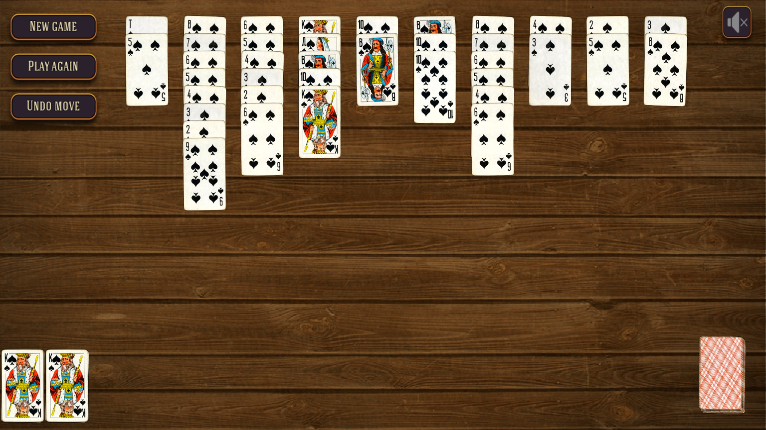 Spider Solitaire (1, 2, e 4 naipes) — Jogue online gratuitamente em Yandex  Games