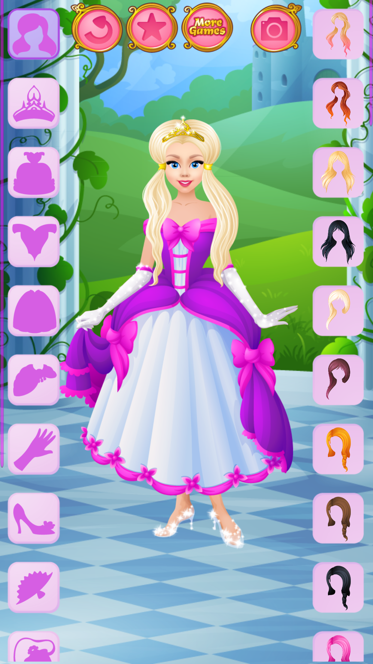 open lace back dress Princess Wedding Dress Up - Girl Fashion Games main image 1