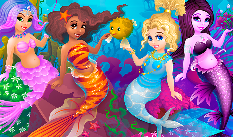 Mermaid Dress Up For Girls Play