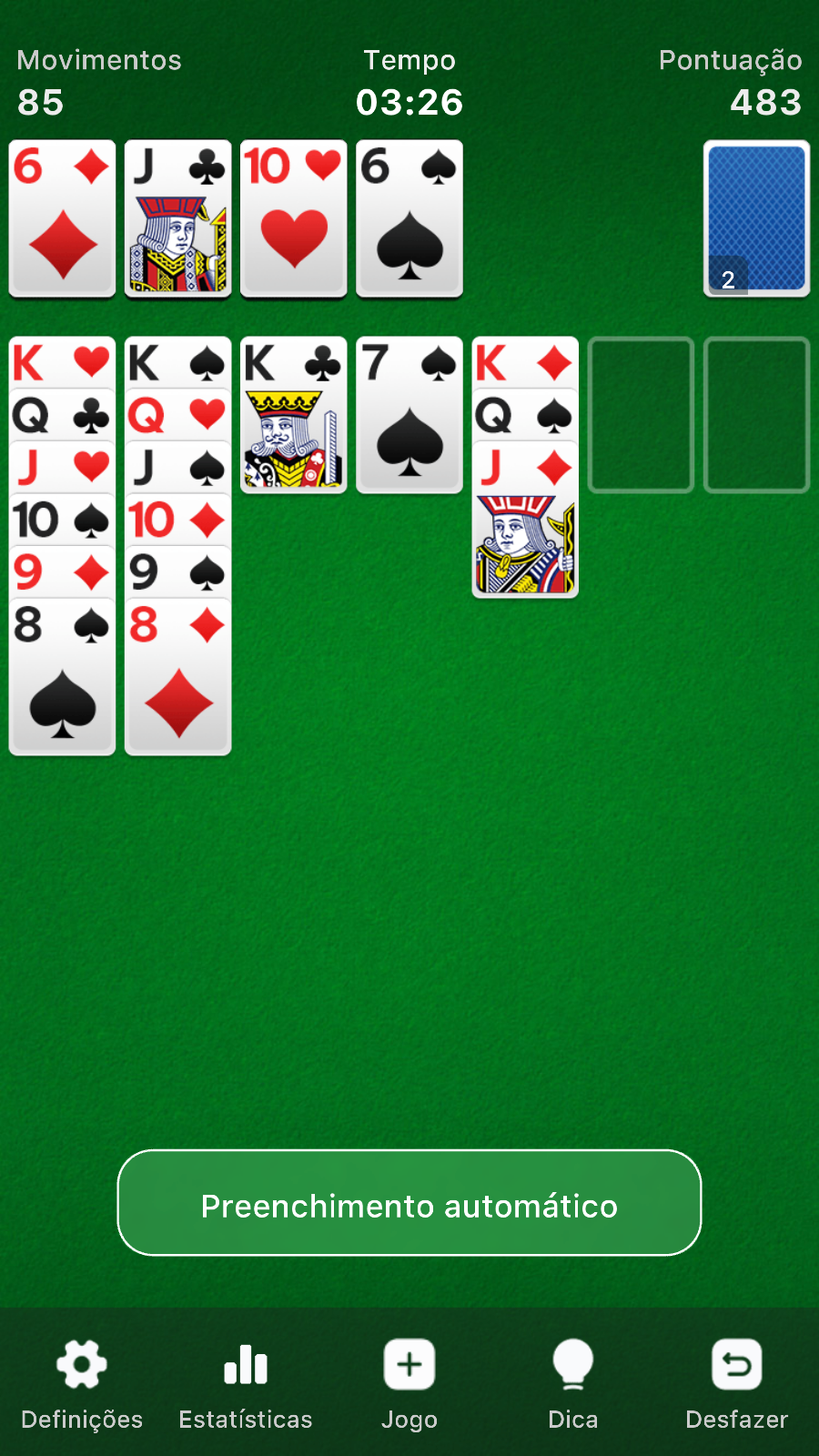 Solitaire Classic Klondike — Jogue online gratuitamente em Yandex Games