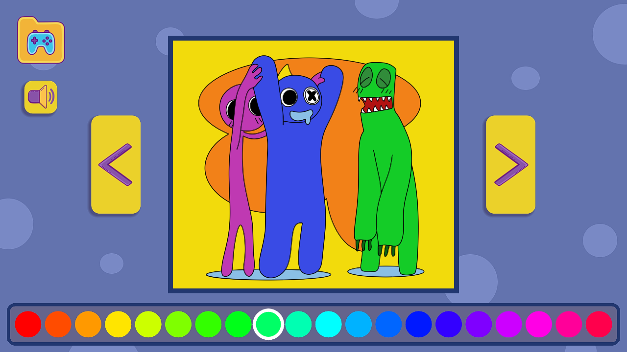 Rainbow Friends - Coloring Pages — juega online gratis en Yandex Games