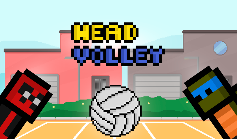 Heads explode in volley ball! Volley Random TwoPlayerGames.Org