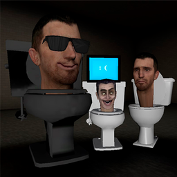 Scary night with skibidi toilets