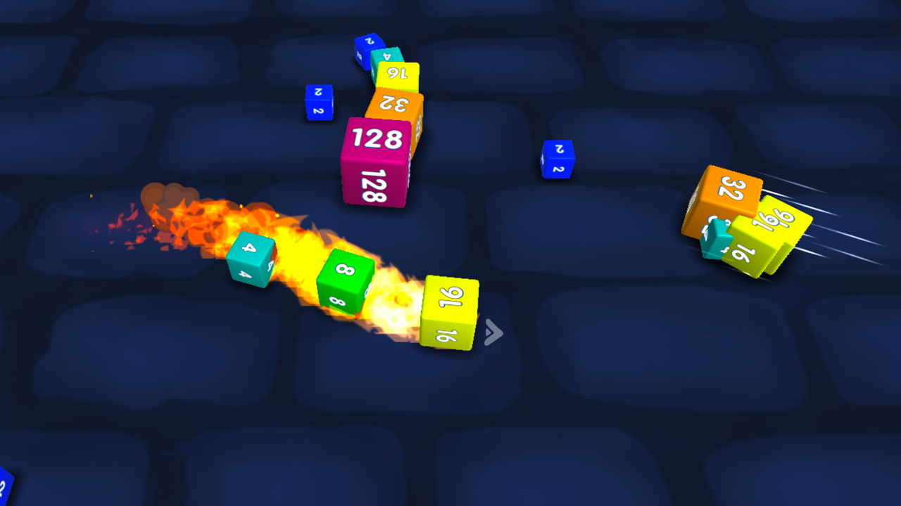 Cube Snake 2048(デベロッパー：Cursora Labs) - Yandex Gamesで