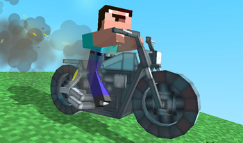 Nubik Motosiklet Sürüyor
