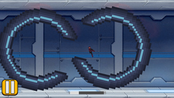 Полёт стикмена героя на крюке!