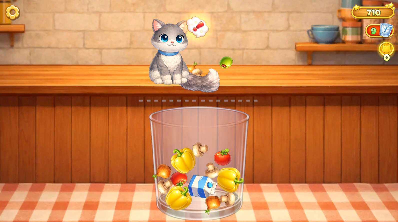 Голодный кот: Соединяй еду