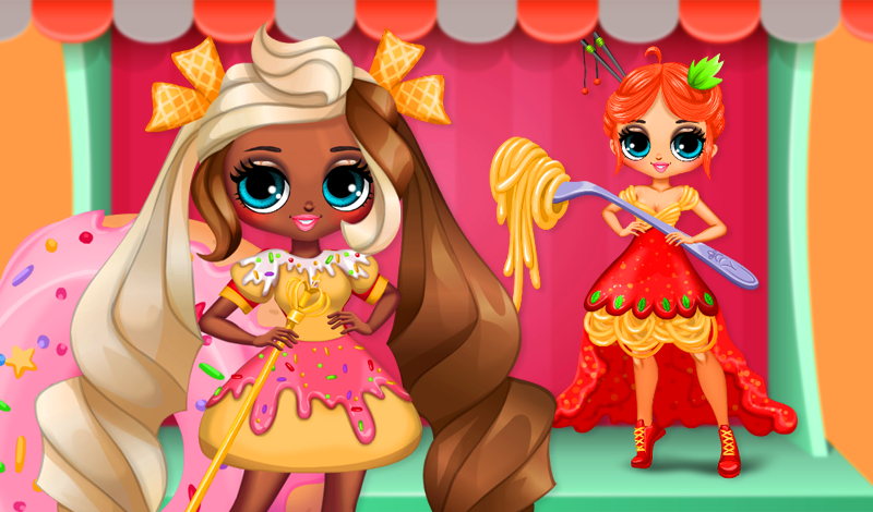 Popsy-Princess: Delicious Fashion — hrajte online zdarma na Yandex Games