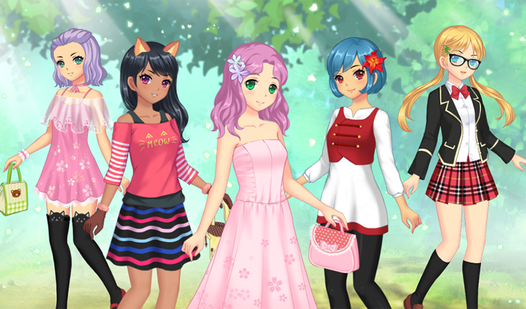 Anime Girl Fashion Make Up  arcade game, best free online games