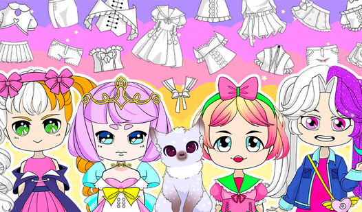 Chibi Dress Up Coloring by Igry dlja devochek play online for free on Yandex Games