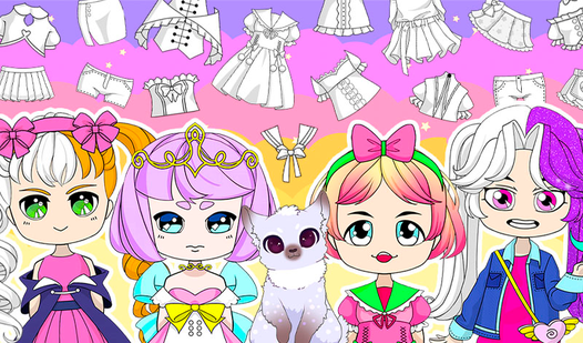 Chibi Doll Dress Up & Coloring 🕹️ Play on CrazyGames