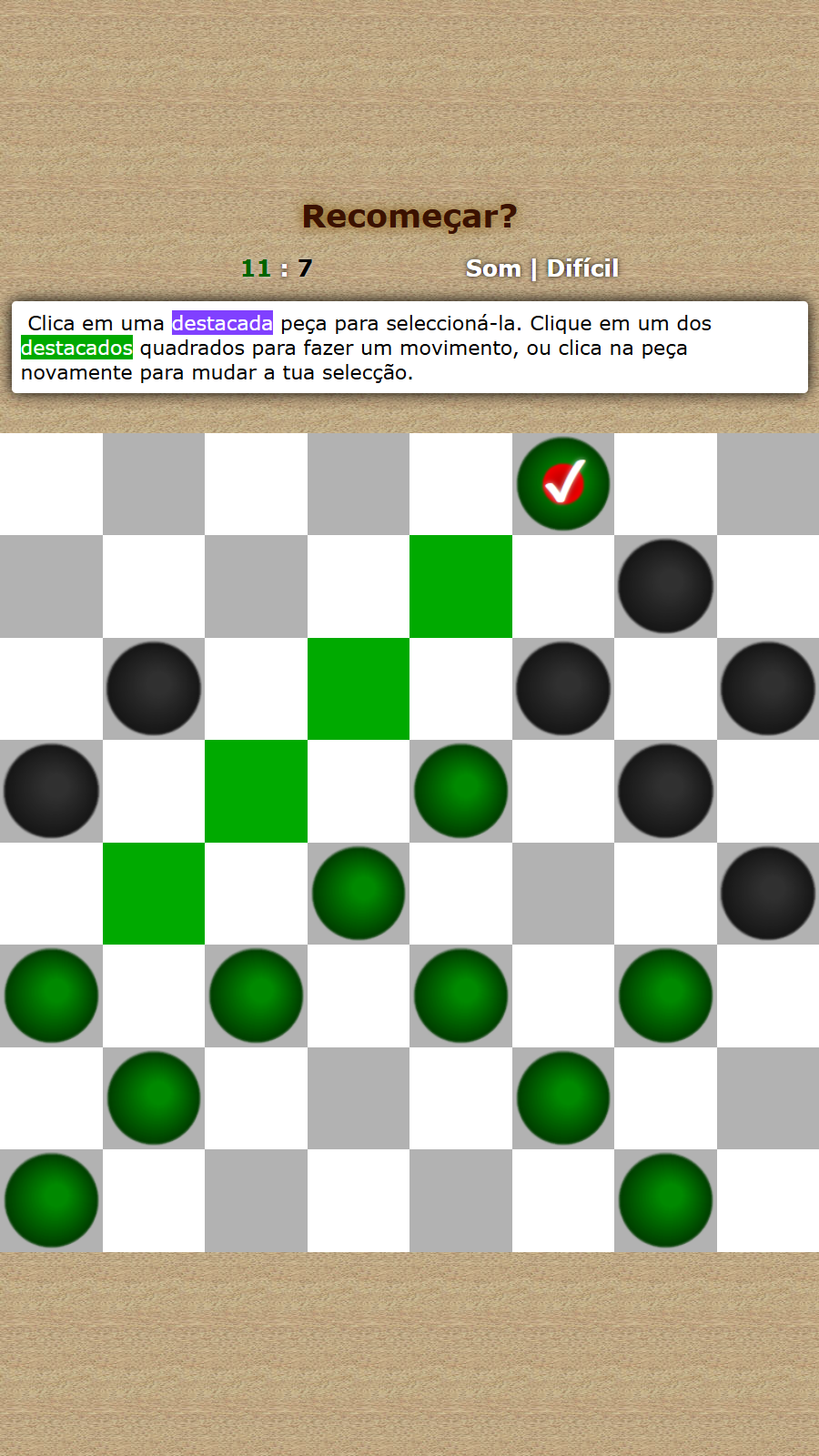 Checkers Dama HD - Click Jogos