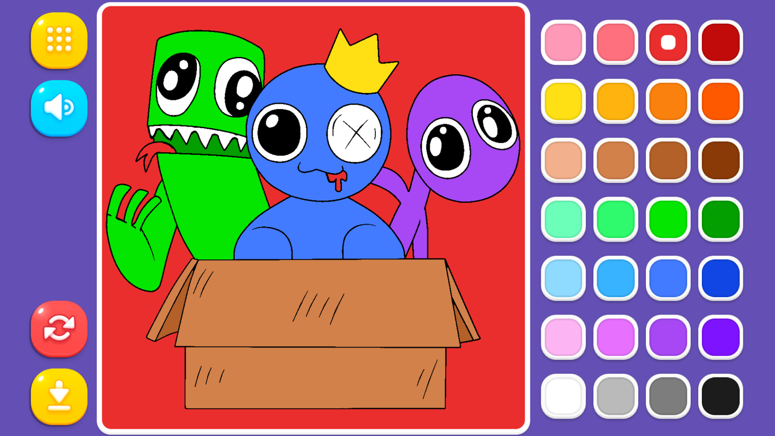 Rainbow Friends Roblox - Coloring — Jogue online gratuitamente em
