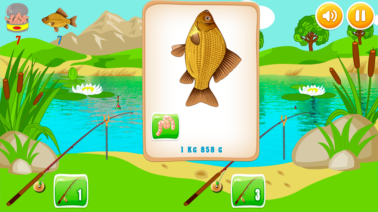 Fishing with three rods - play online for free on Yandex Games