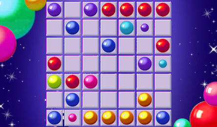 Соедини цветные шарики в линии