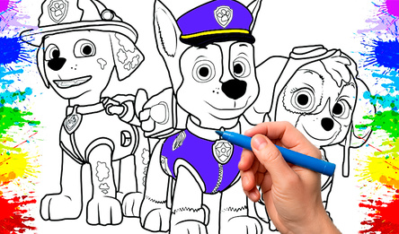 Детская Раскраска: Щенячий Патруль