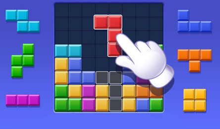 Пазл из блоков. 9 в ряд!