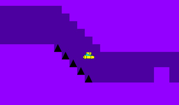 Кубик-Самолет: Преодолей препятствия.