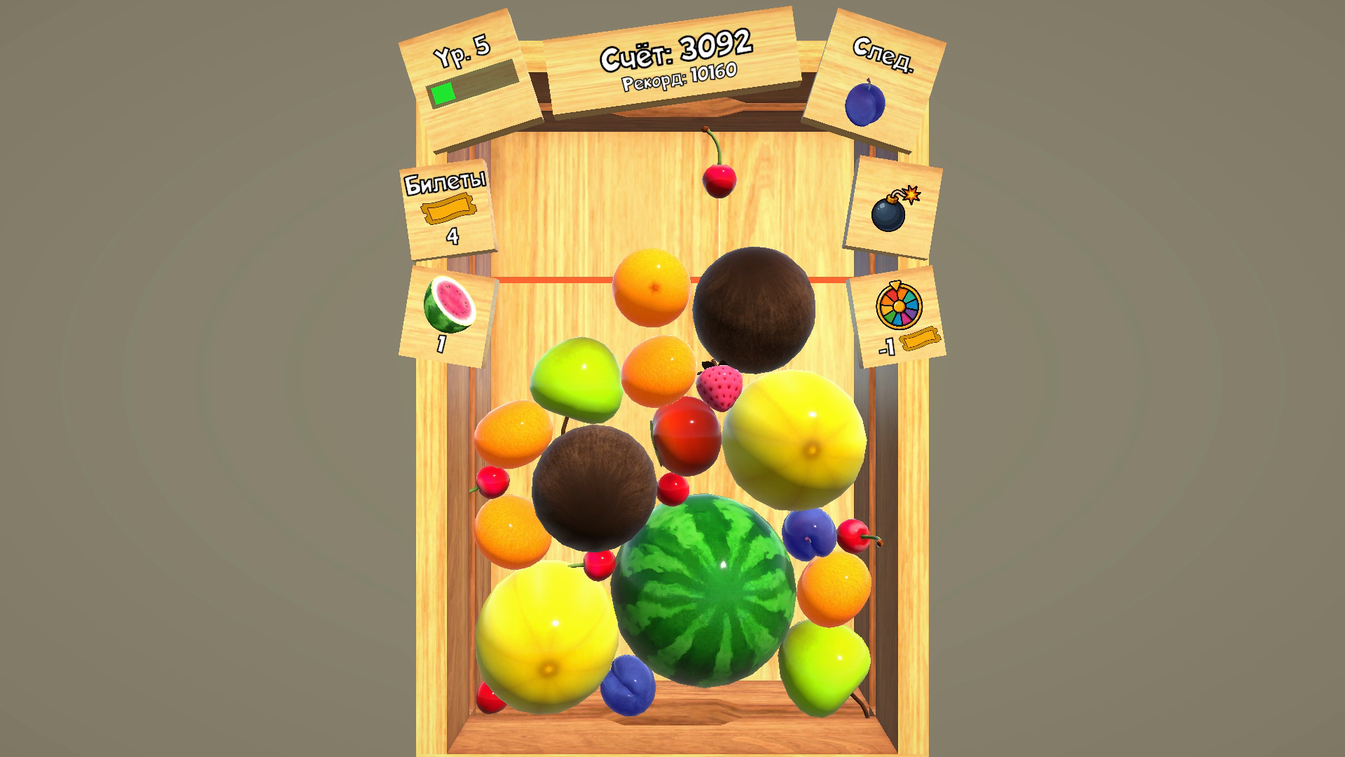 Соединяй фрукты: Собери 100 Арбузов 3D