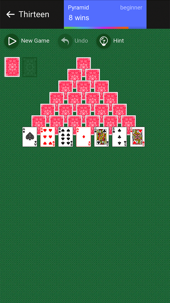 Play Thirteen Packs Solitaire