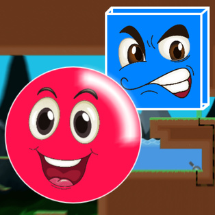 Red ball and blue cube