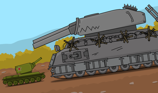 Танки 2D: Битва с Ратте — гуляць анлайн бясплатна на сэрвісе Яндекс Игры