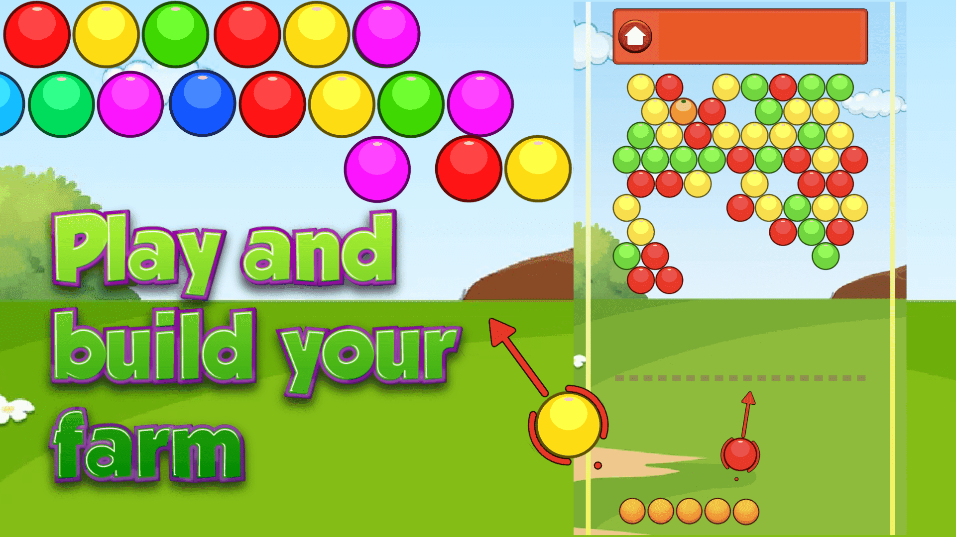 Orange Bubble Shooter - Click Jogos