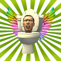 Flying Skibidi toilet